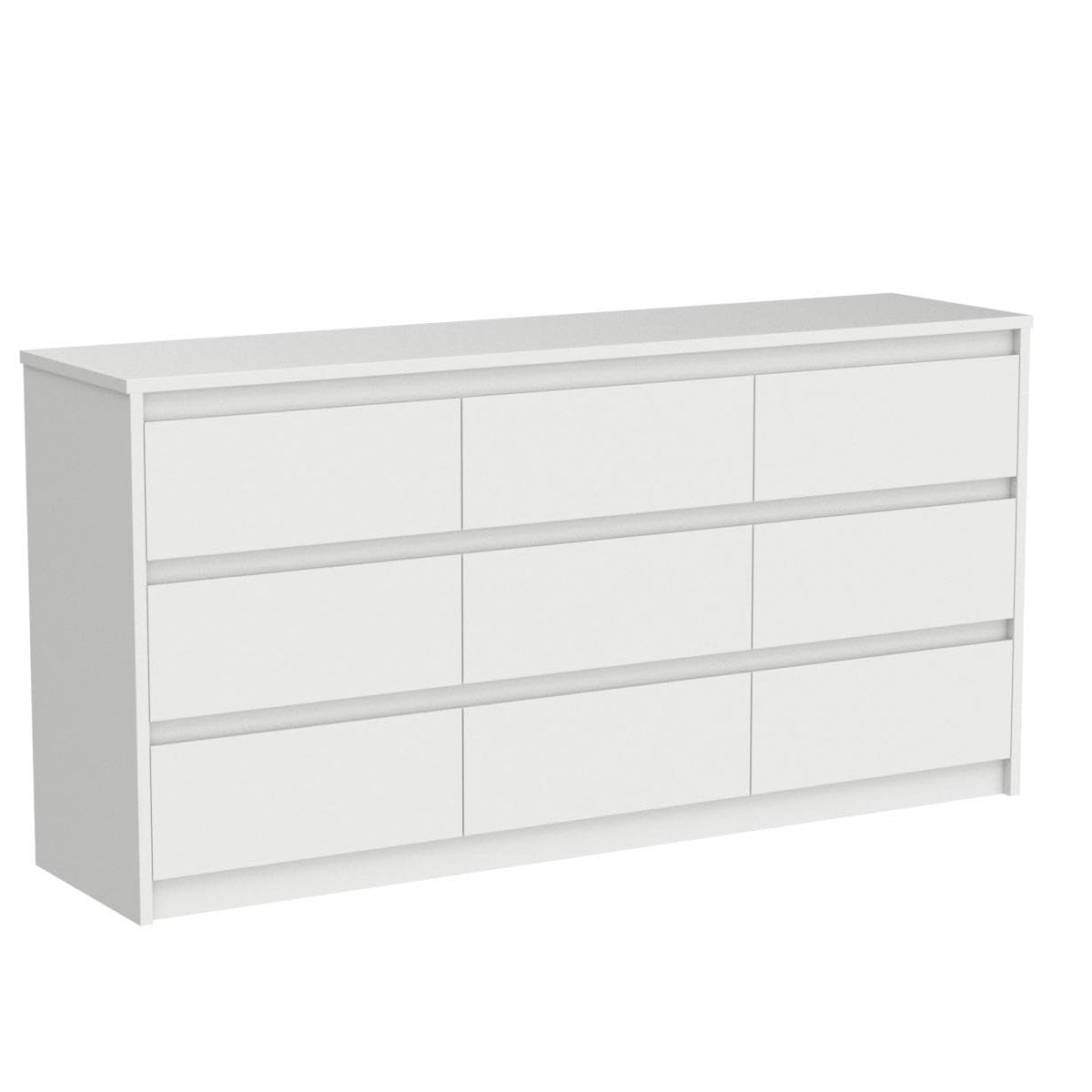 White 9 Drawer Wood Dresser R729