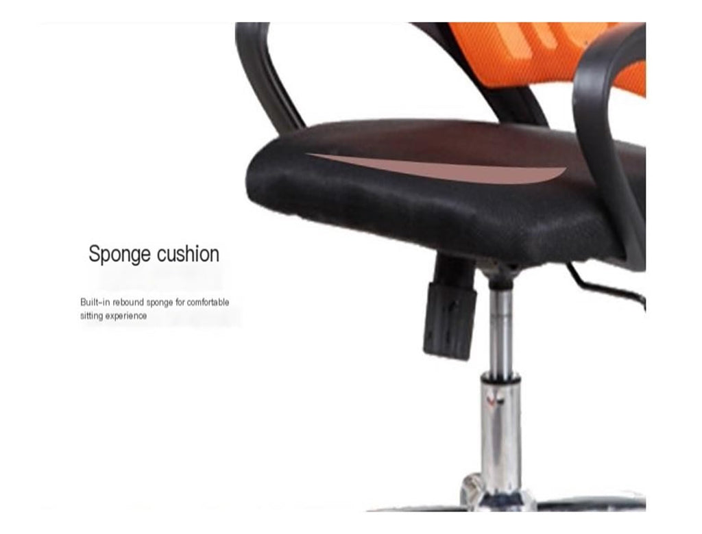 Black Orange Mesh Ergonomic Swivel Office Chair H25385