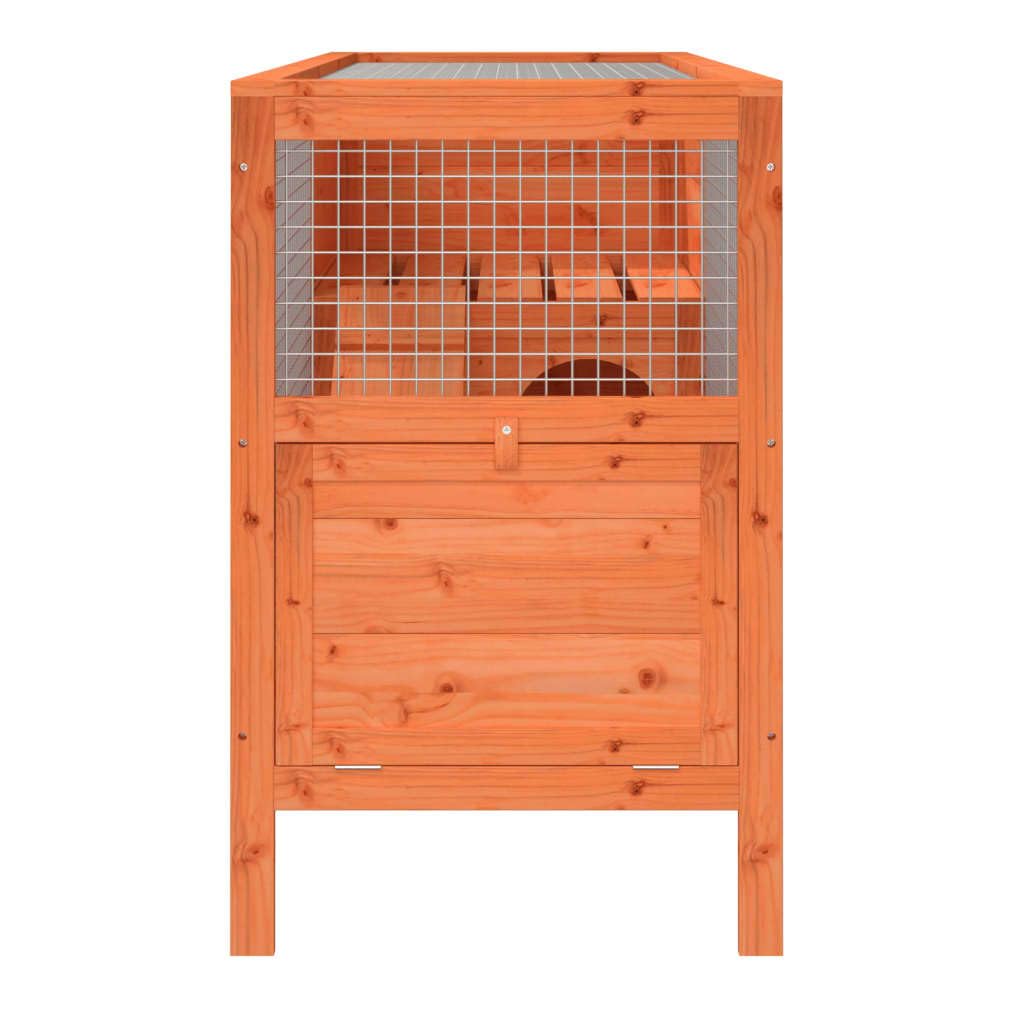 Wooden 2 Tier Small Animal Cage 40.6 Inch Brown O15174