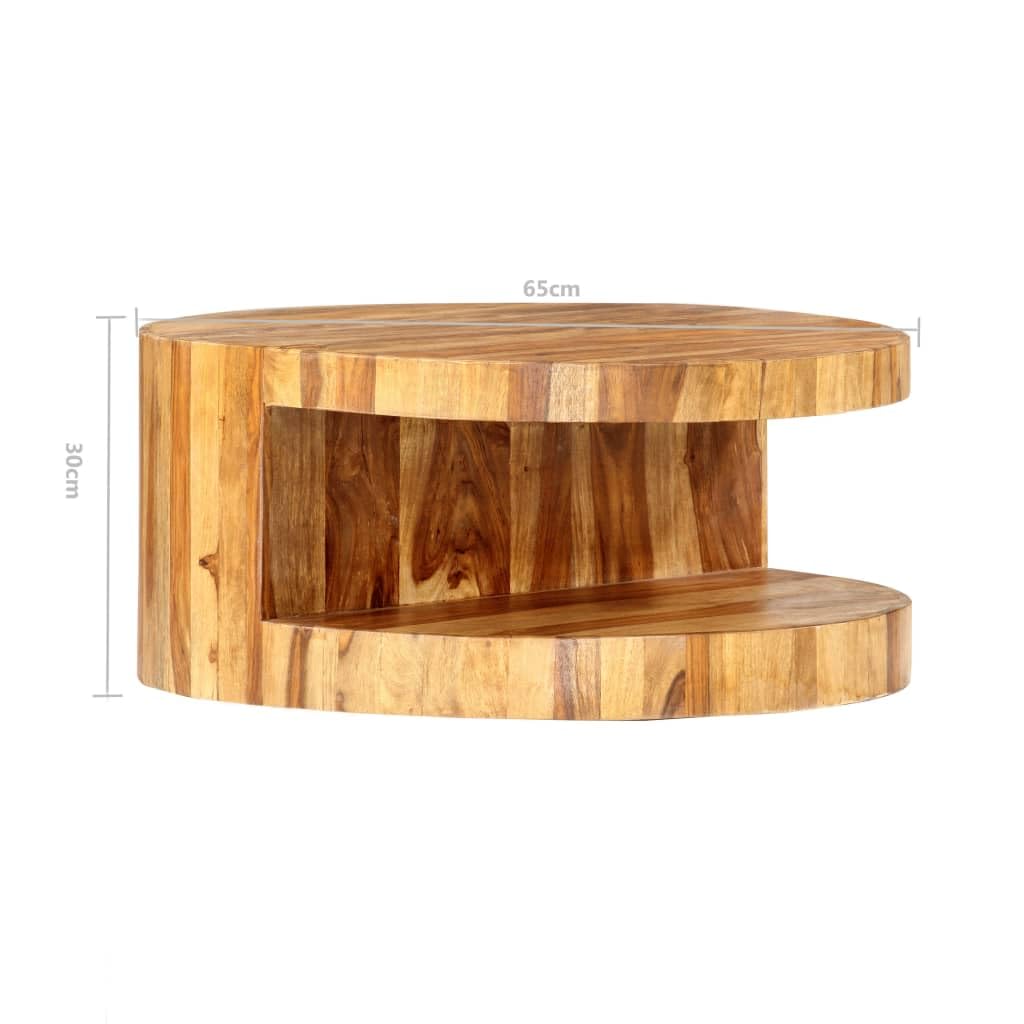 Natural Solid Sheesham Wood Coffee Table Z6059