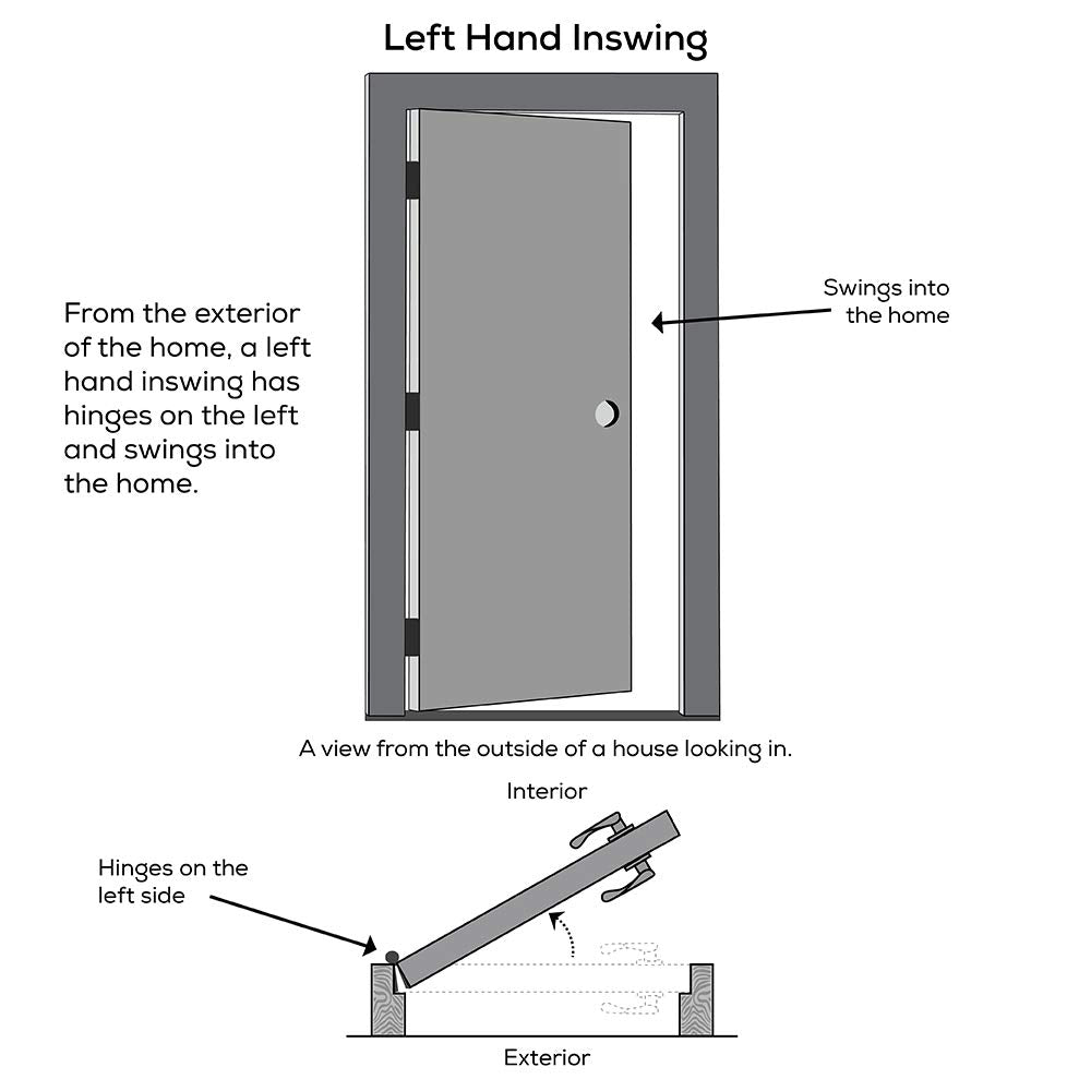 Left Hand In-swing Prehung Front Door 36" x 80" R6368