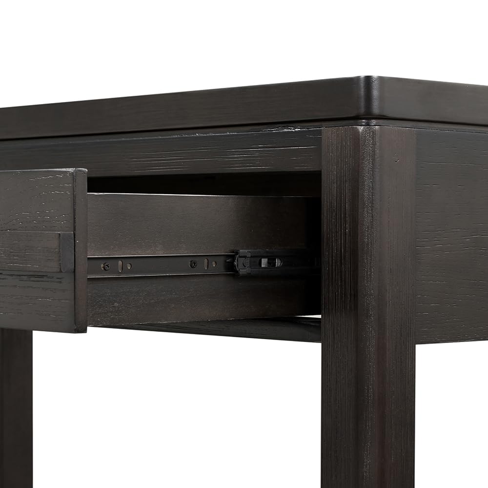Two-Drawer Console Table with Metal Detailing and Oak Veneer D74453