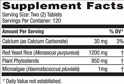 Red Yeast Rice 1200 mg Tablets Y55627