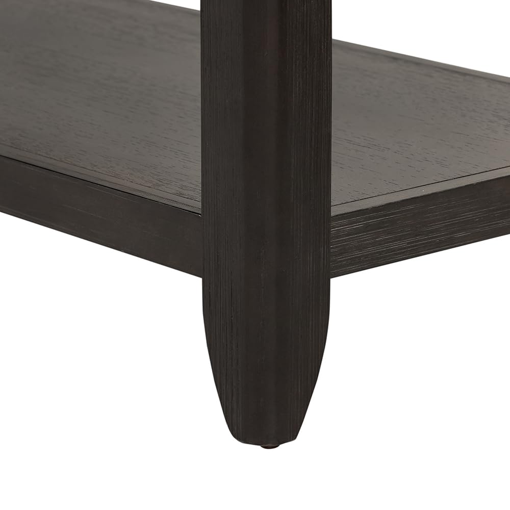 Two-Drawer Console Table with Metal Detailing and Oak Veneer D74453