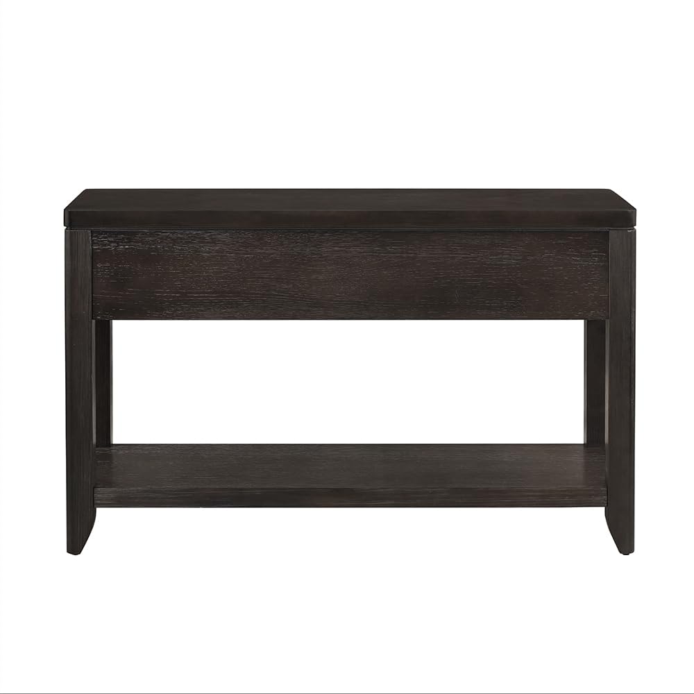 Two-Drawer Console Table with Metal Detailing and Oak Veneer D74453