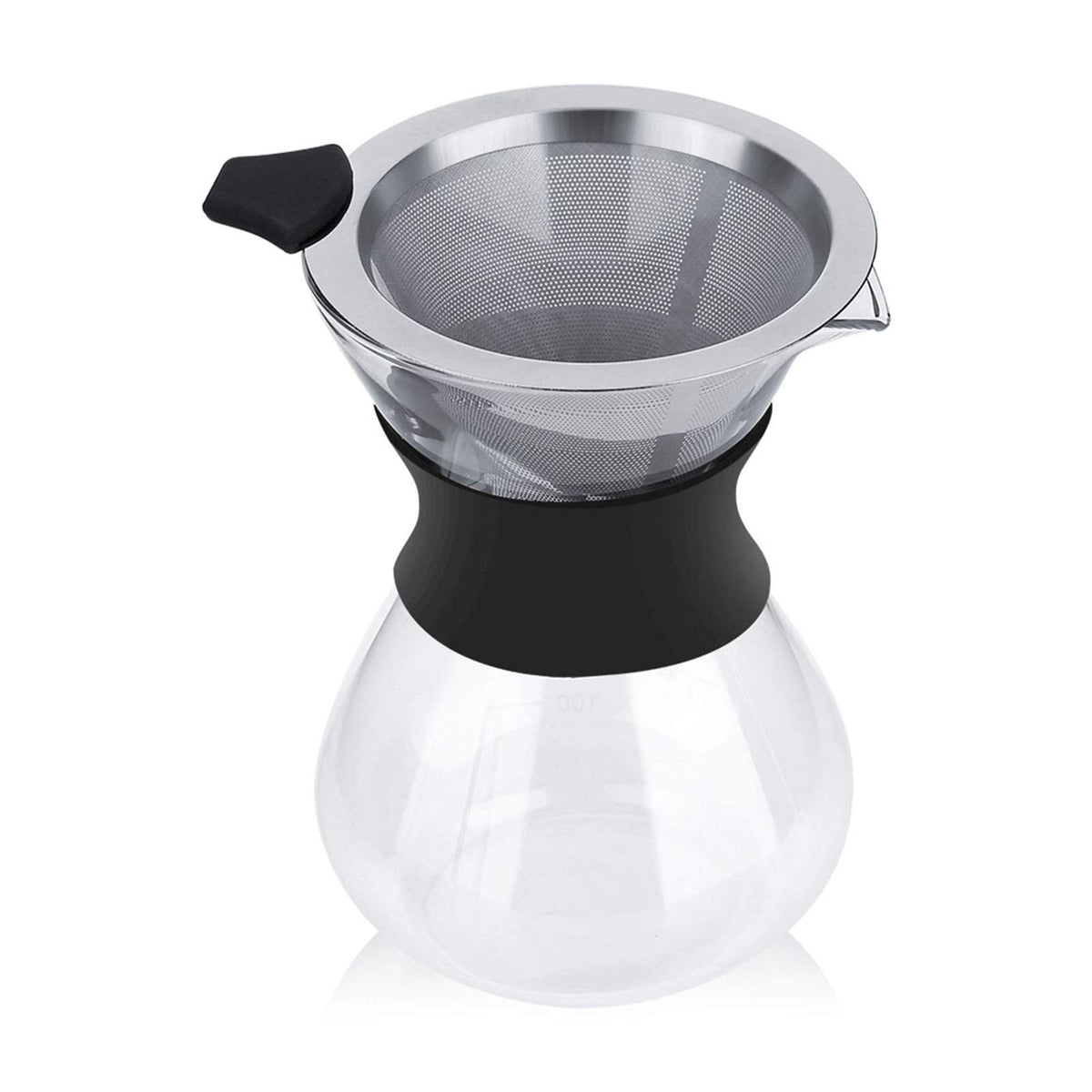 Pour Over Coffee Maker, Paperless Glass Dripper 400ML R114