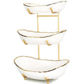 3 Tier White Ceramic Fruit Bowl F31261