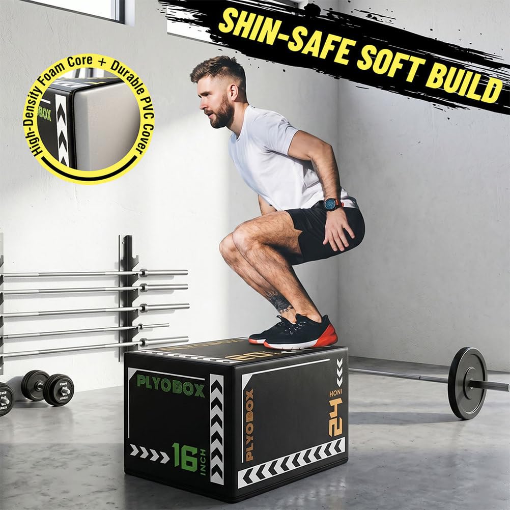 3-in-1 Foam Plyometric Jump Box, 16/20/24 Inch V9348