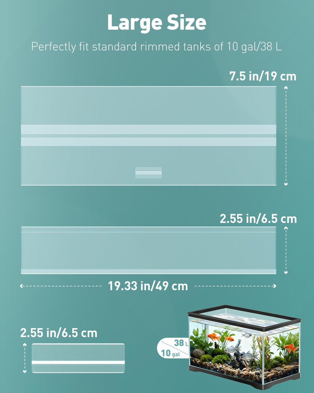 10 Gallon Clear Polycarbonate Aquarium Lid X9032