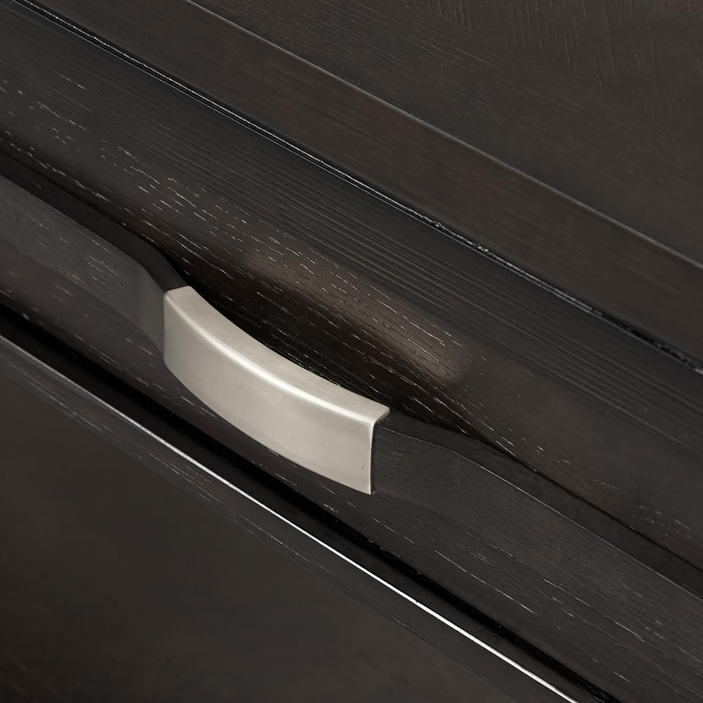Two-Drawer Console Table with Metal Detailing and Oak Veneer D74453