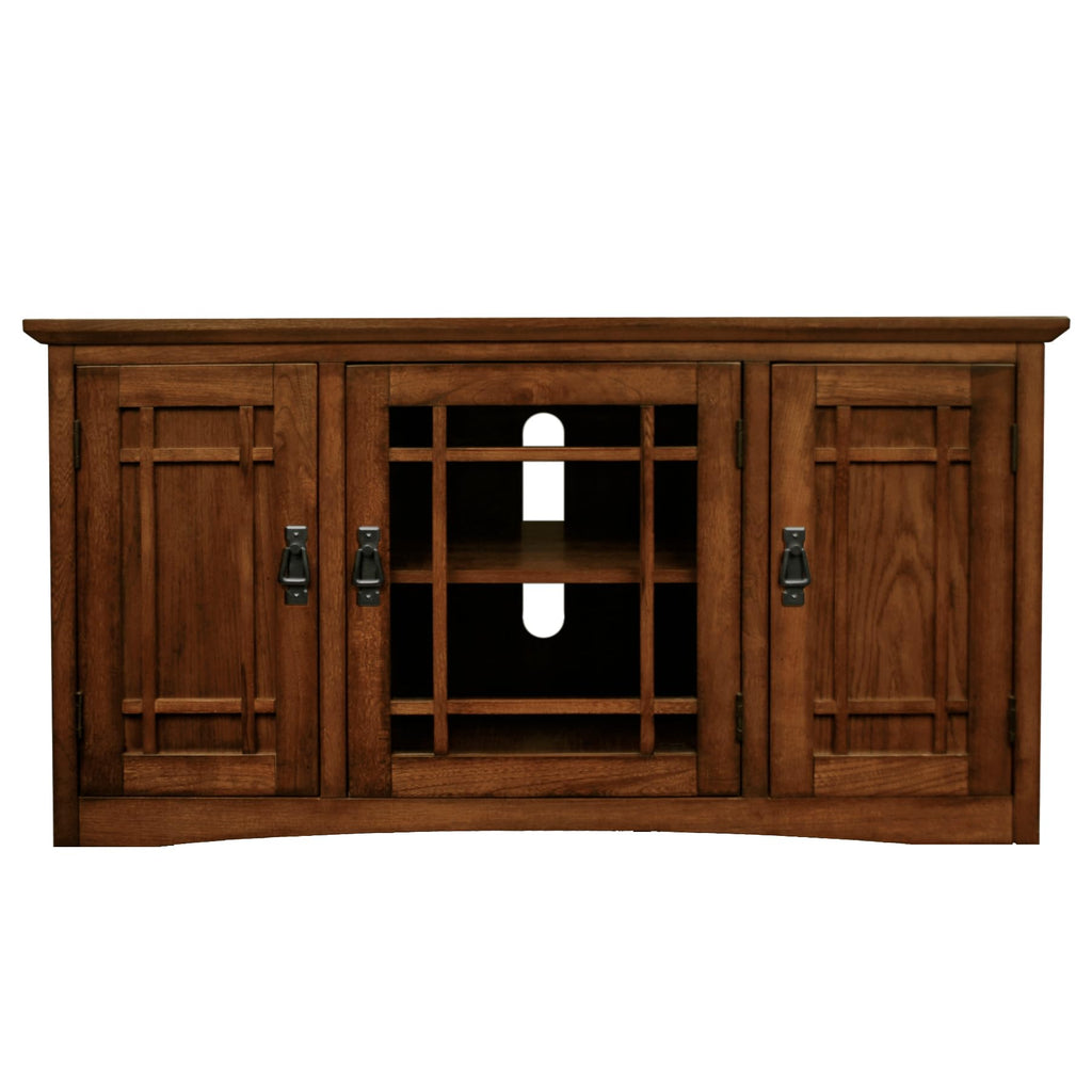 Mission Oak Corner TV Stand J650