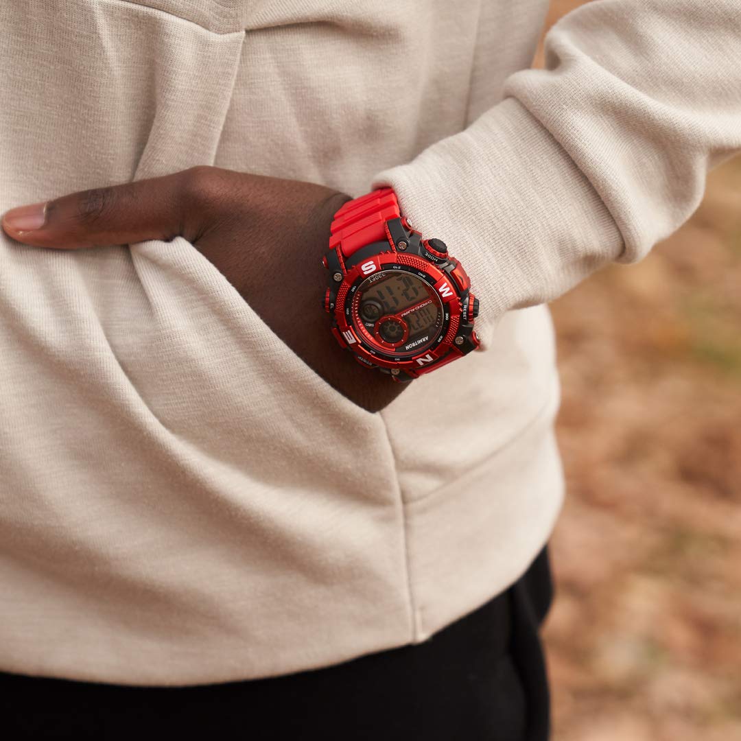 Digital Chronograph Resin Strap Watch T135482