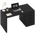Black Computer Desk with Drawers V354287