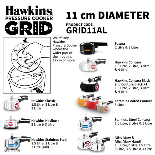 11 cm Aluminium Pressure Cooker Grid Q556125