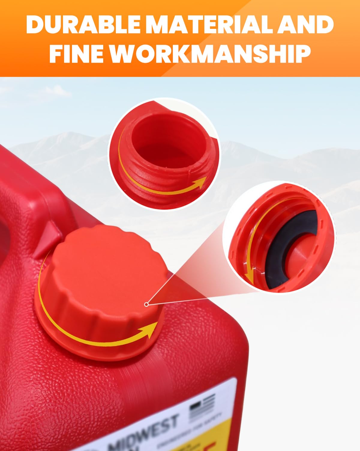 Red 5 Gallon Gas Can Replacement Caps Y45253
