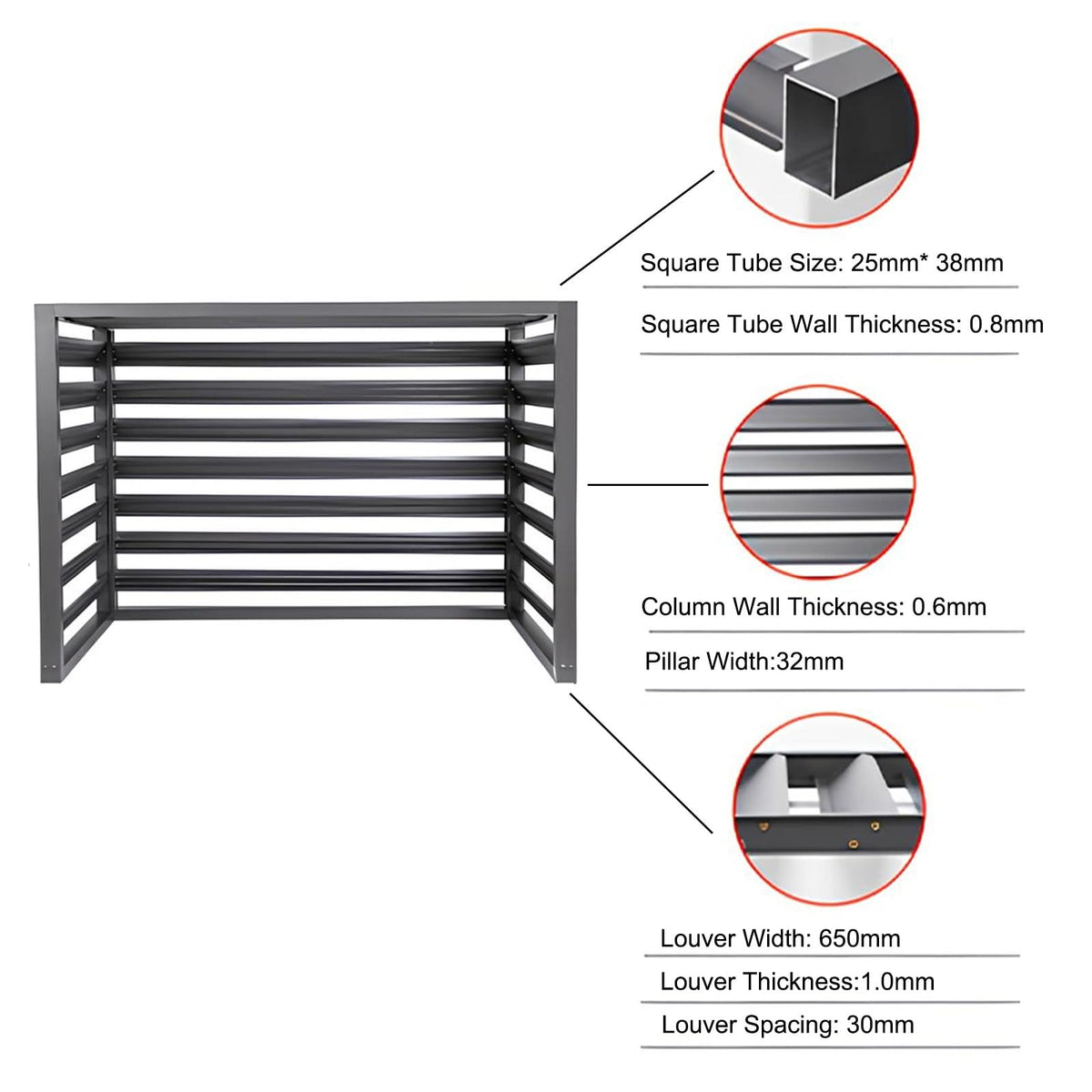 Aluminum Mini-Split Condenser Cover F7296