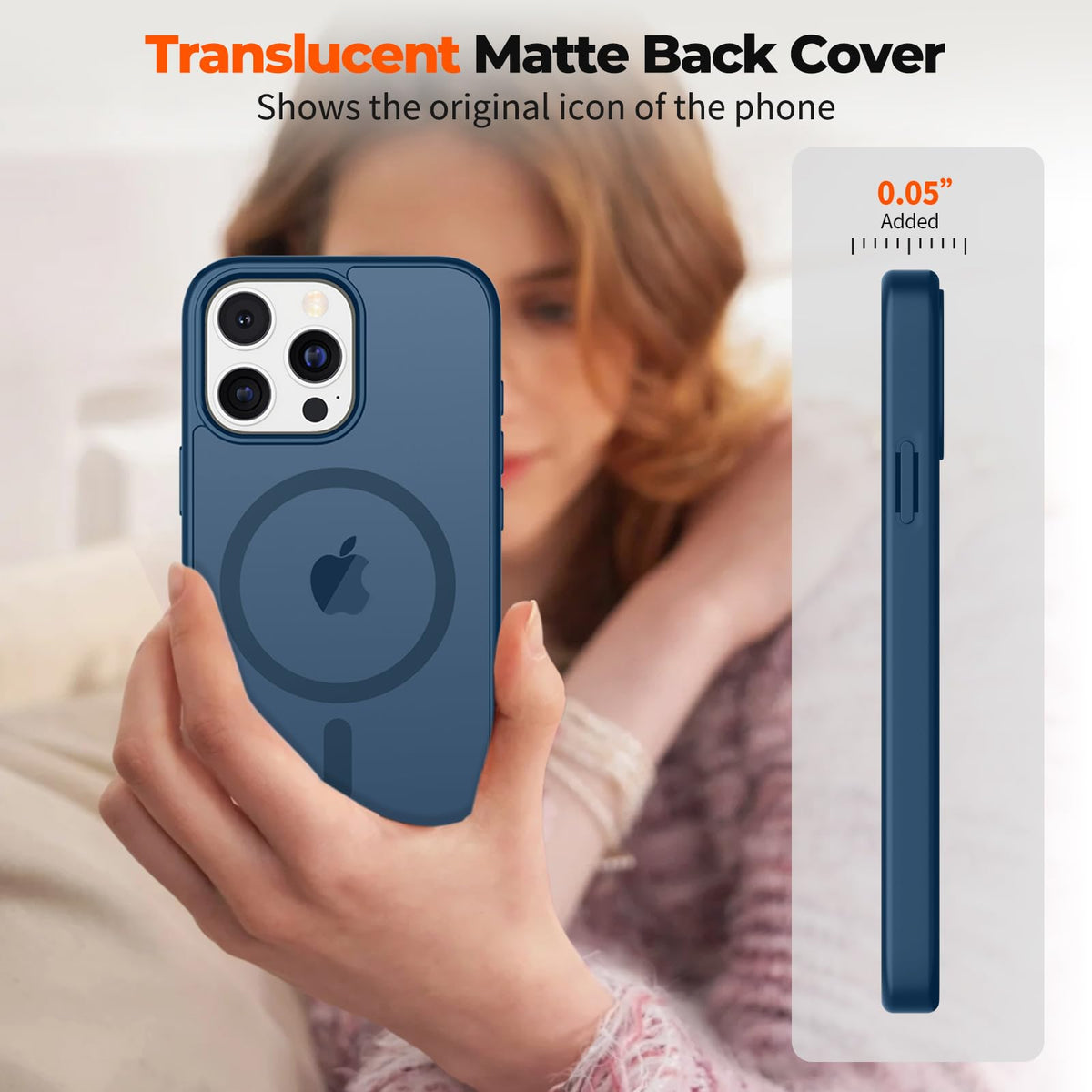 Magnetic iPhone 13 Pro Max Case Dark Blue I96864