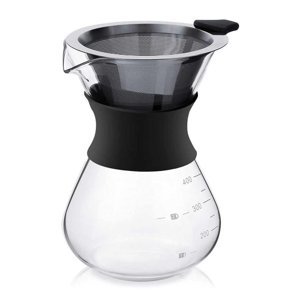 Pour Over Coffee Maker, Paperless Glass Dripper 400ML R114