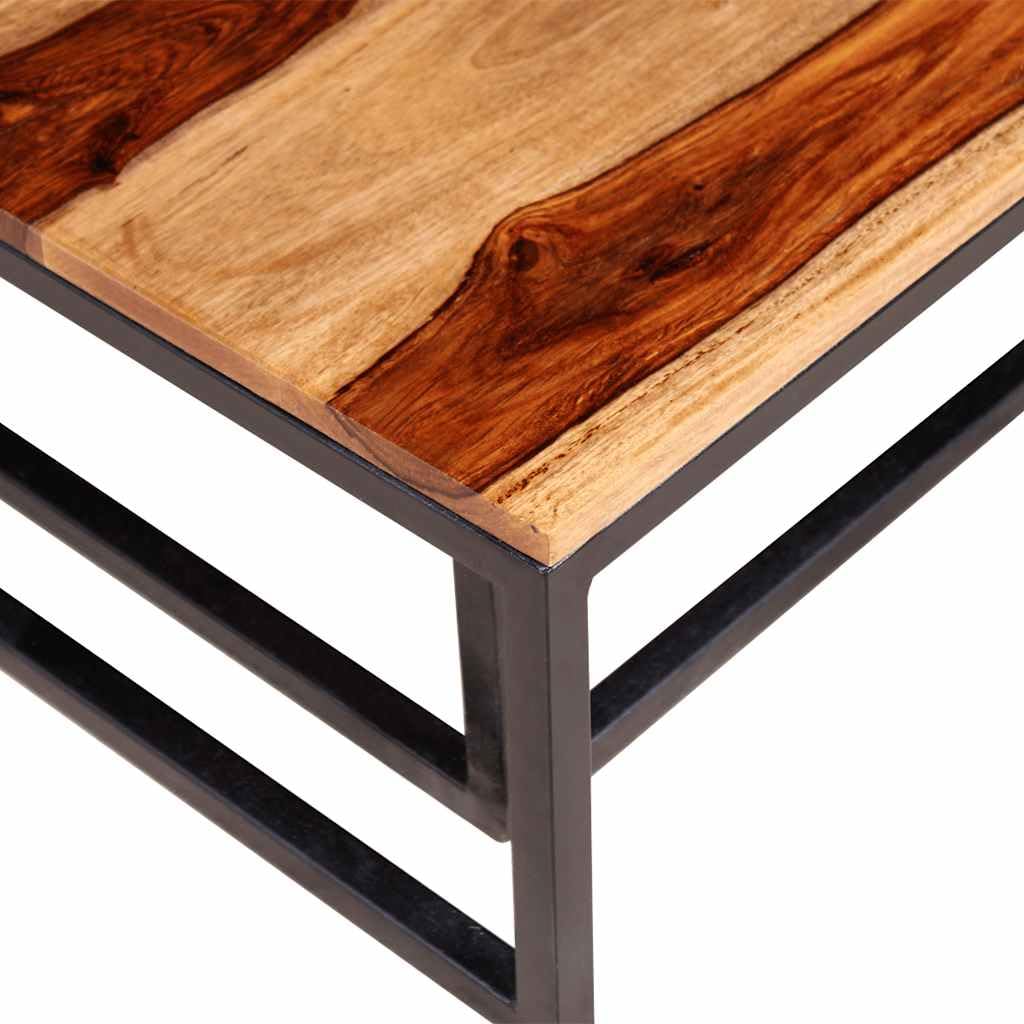 Brown Solid Sheesham Wood Nesting Coffee Table Set of 2 U5884