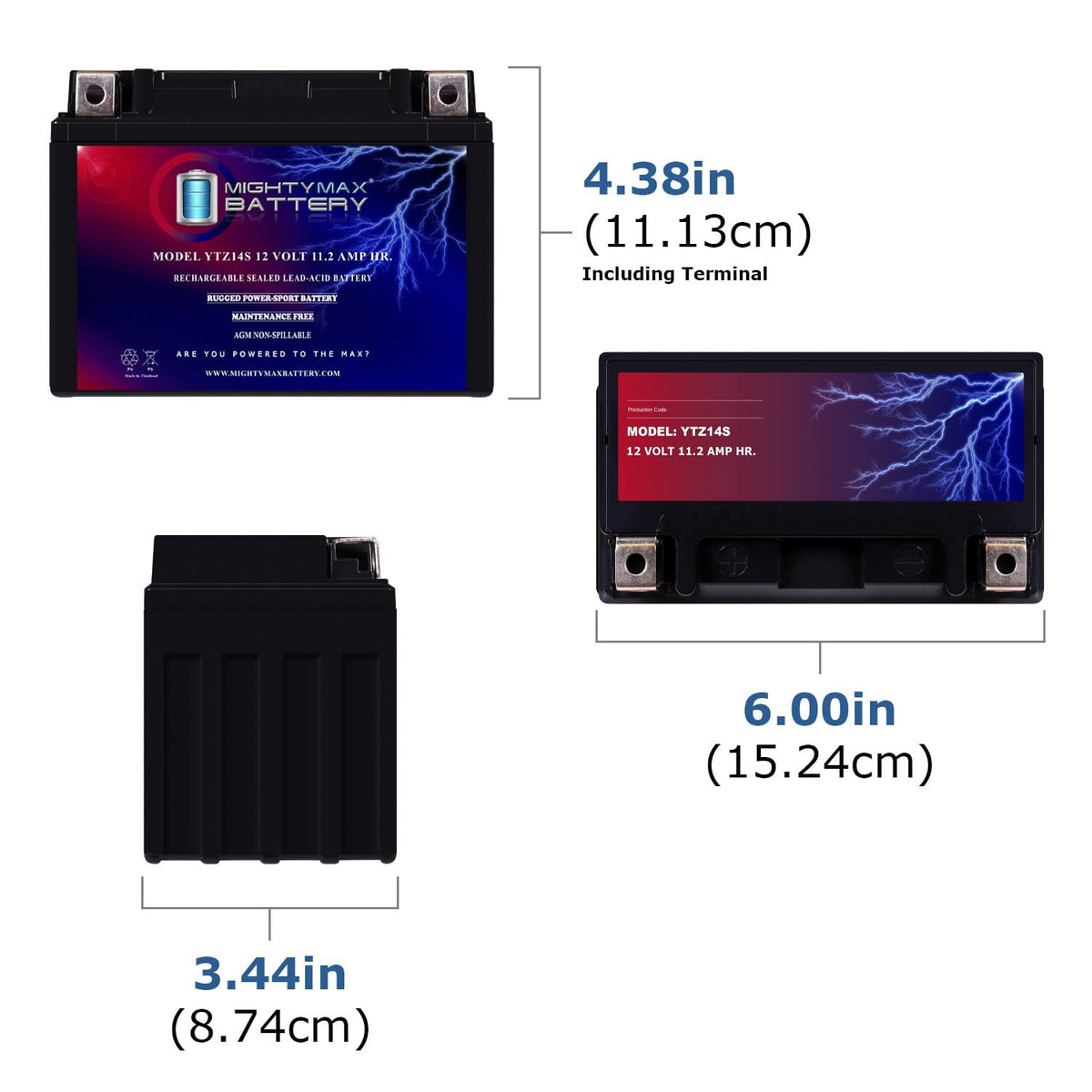 12V 11.2AH Replacement Battery 4 Pack W11305