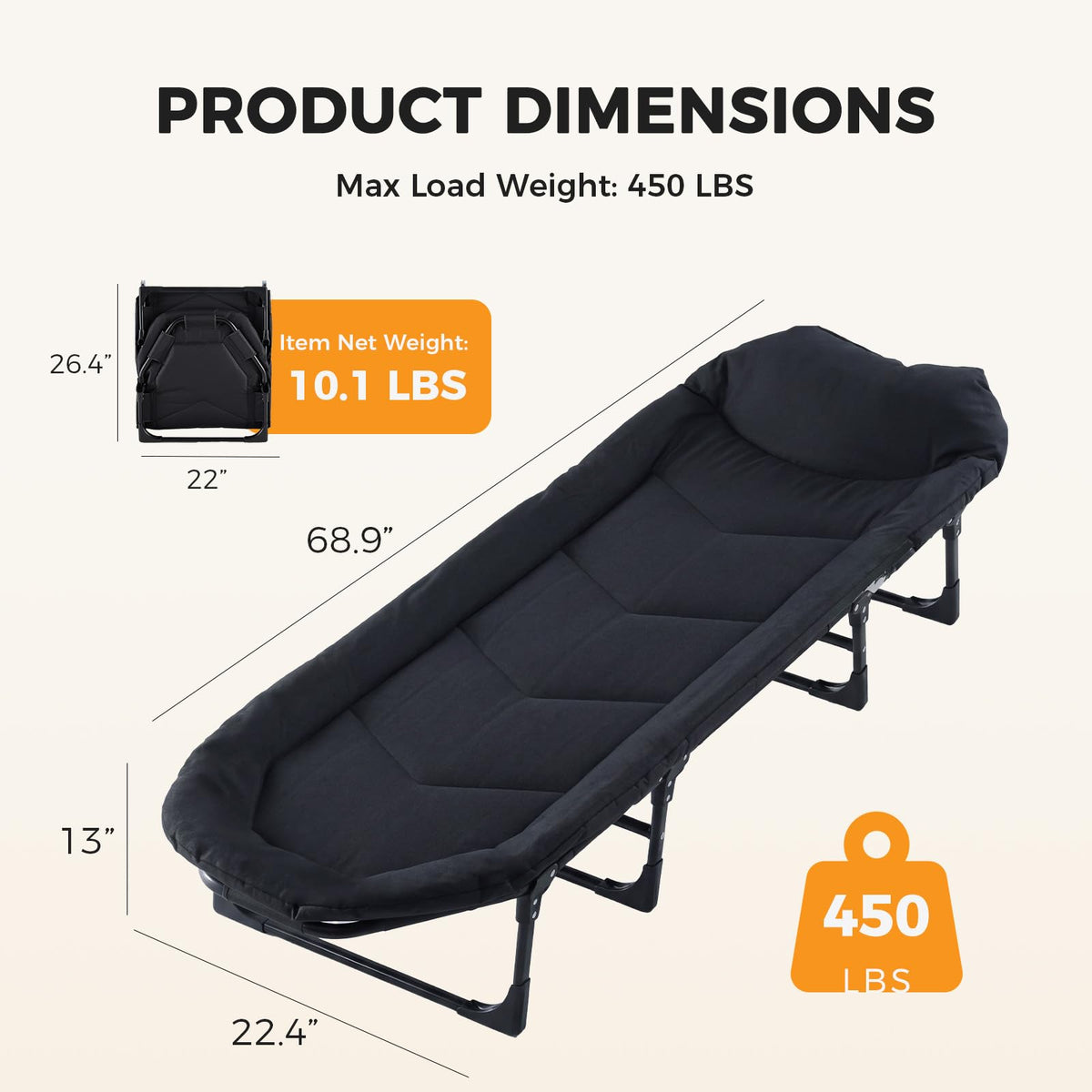 Camping Cot with Mattress A517601