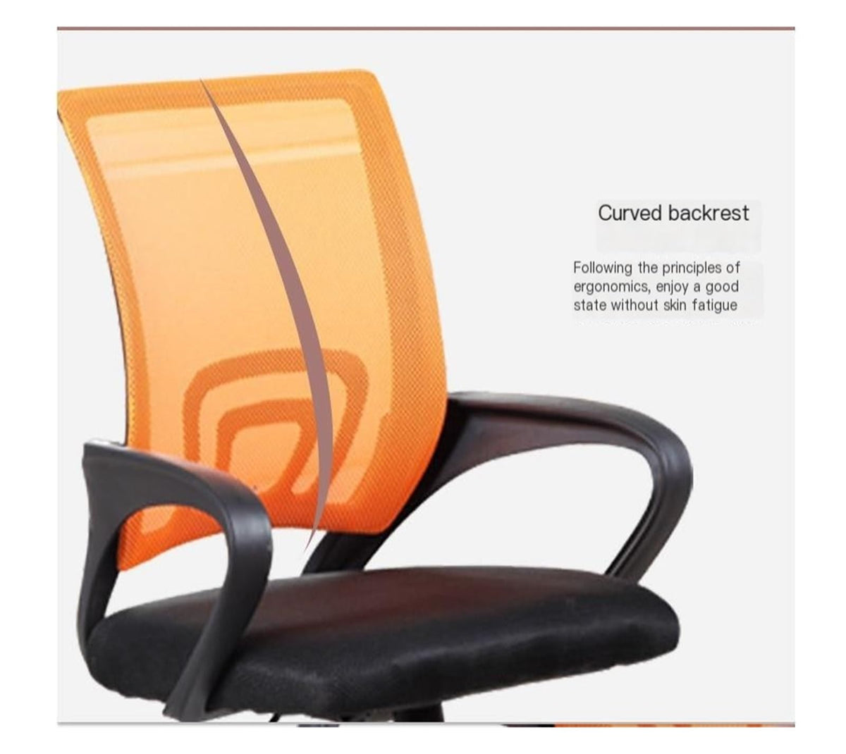 Black Orange Mesh Ergonomic Swivel Office Chair H25385
