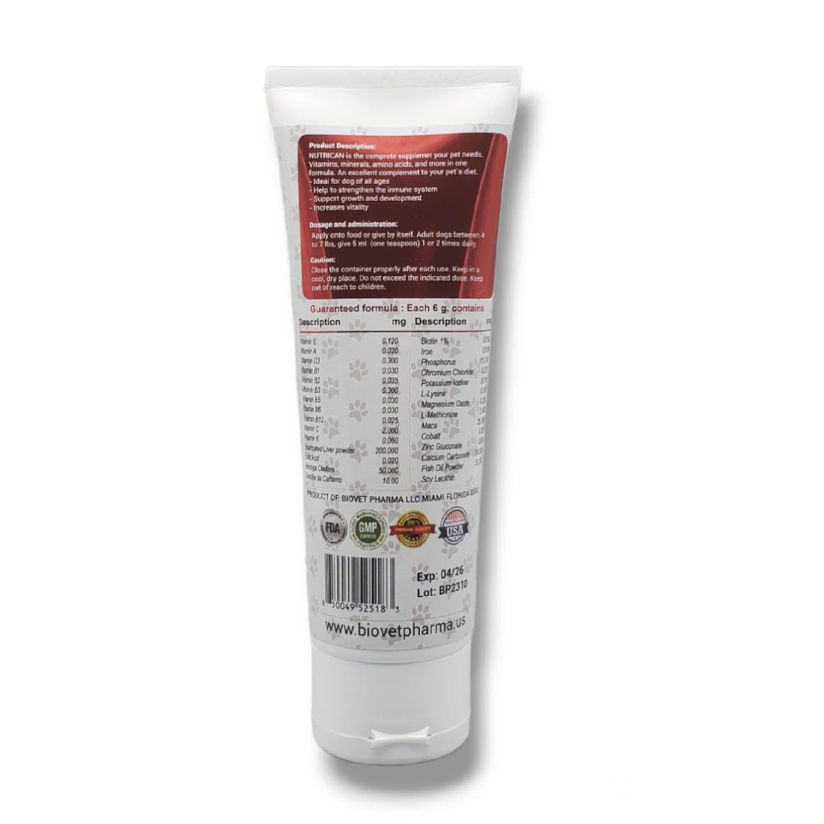 Multivitamin Nutritional Gel for Dogs 4.25 oz N814526