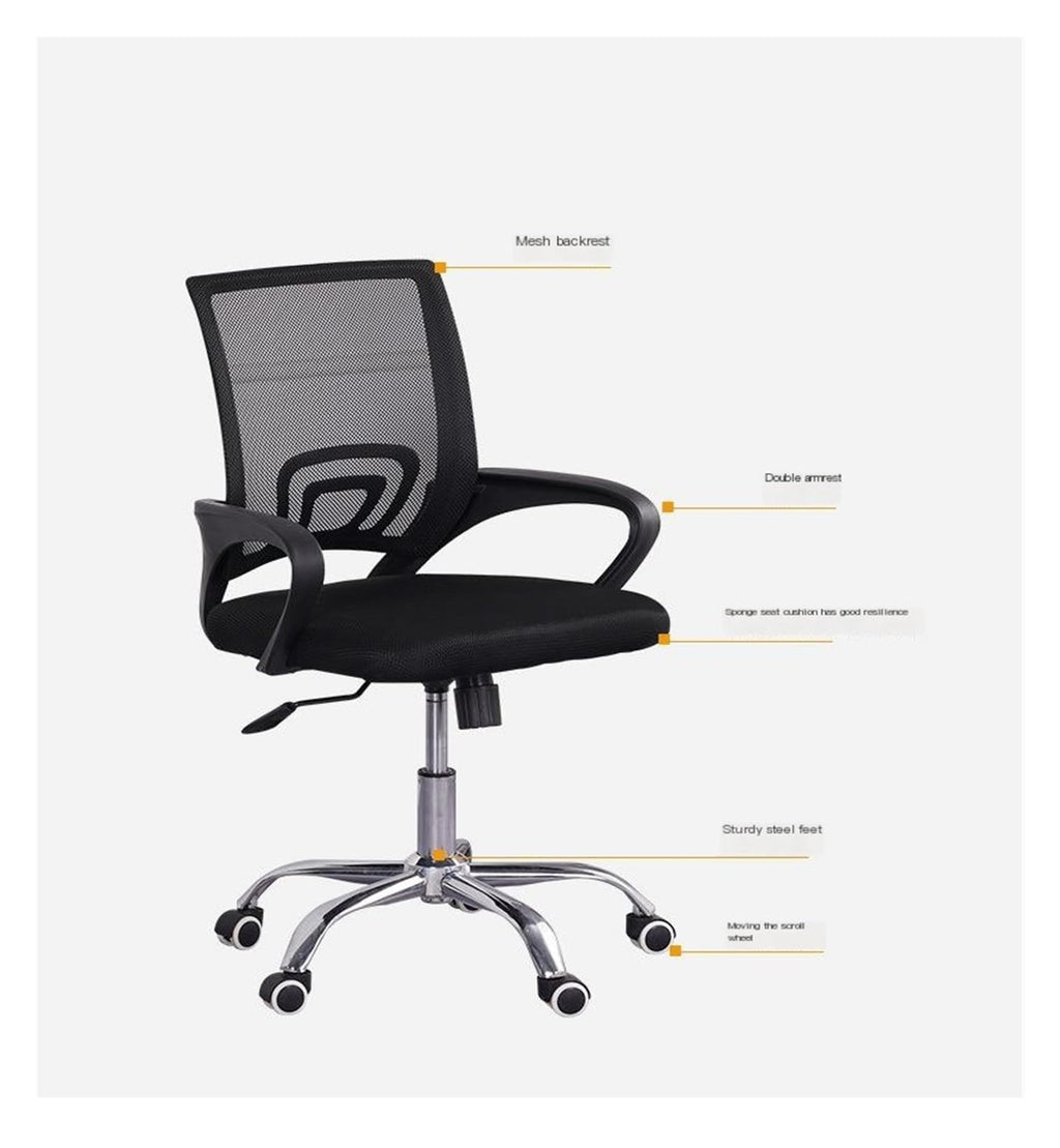 Black Orange Mesh Ergonomic Swivel Office Chair H25385
