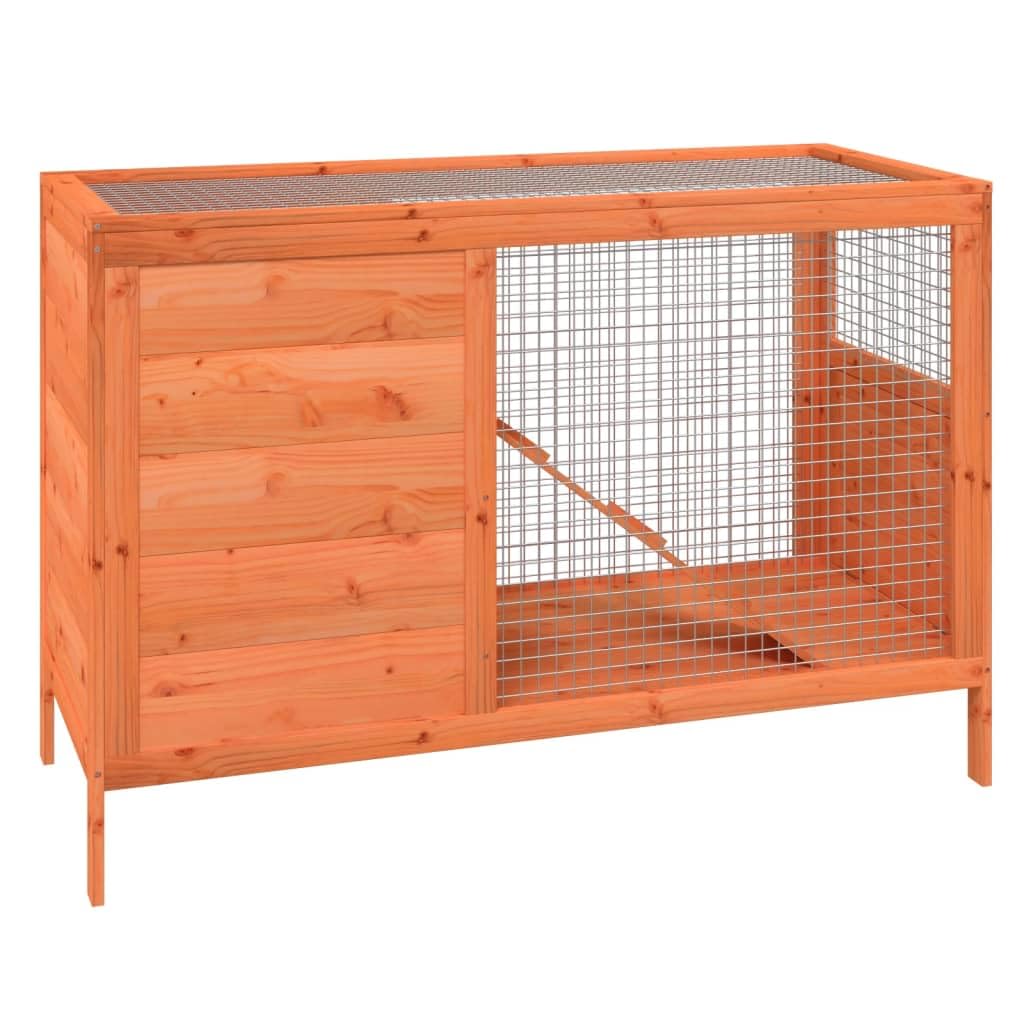 Wooden 2 Tier Small Animal Cage 40.6 Inch Brown O15174
