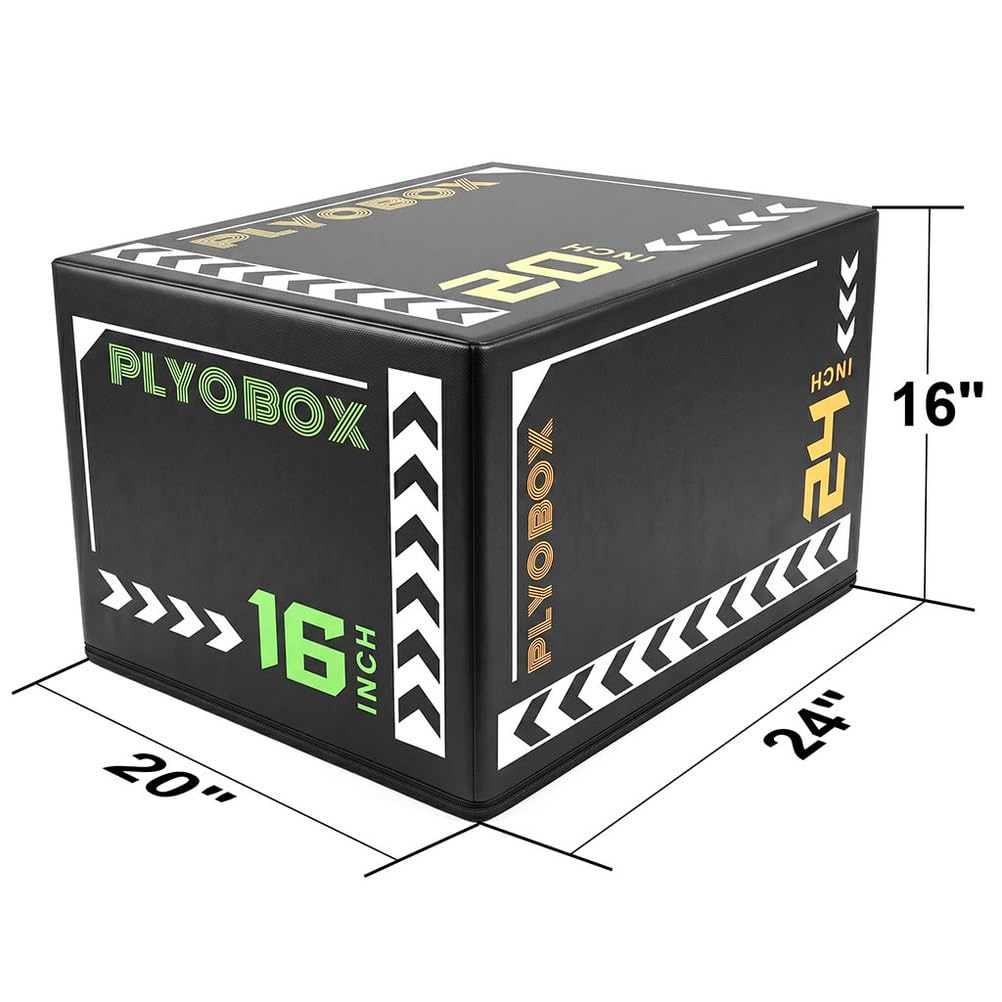 3-in-1 Foam Plyometric Jump Box, 16/20/24 Inch V9348