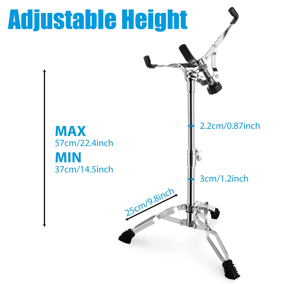 Height Adjustable Double Braced Snare Drum Stand C23362