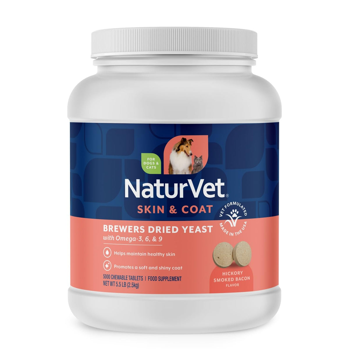 Brewer's Dried Yeast Chewable Tablets with Omegas for Dogs & Cats T68419