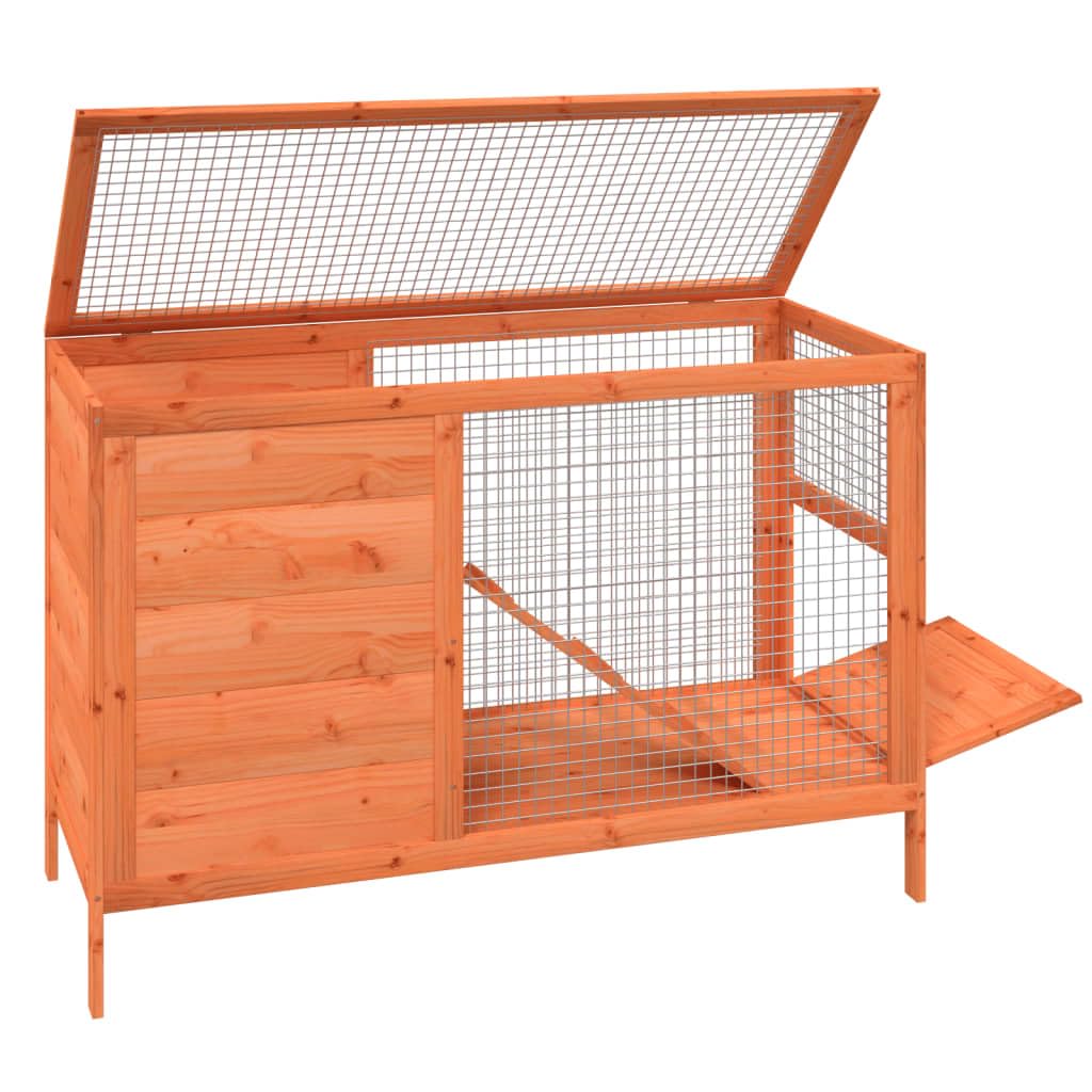 Wooden 2 Tier Small Animal Cage 40.6 Inch Brown O15174