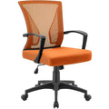 Orange Mid Back Mesh Ergonomic Office Chair with Armrest B15152