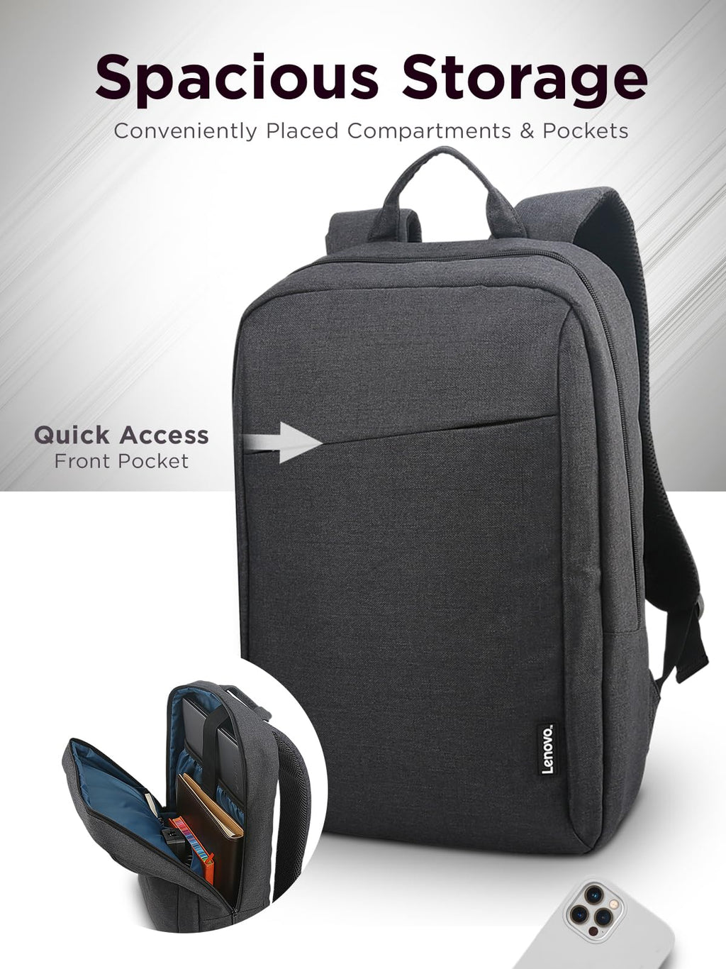 Black 15.6-Inch Laptop Backpack W730