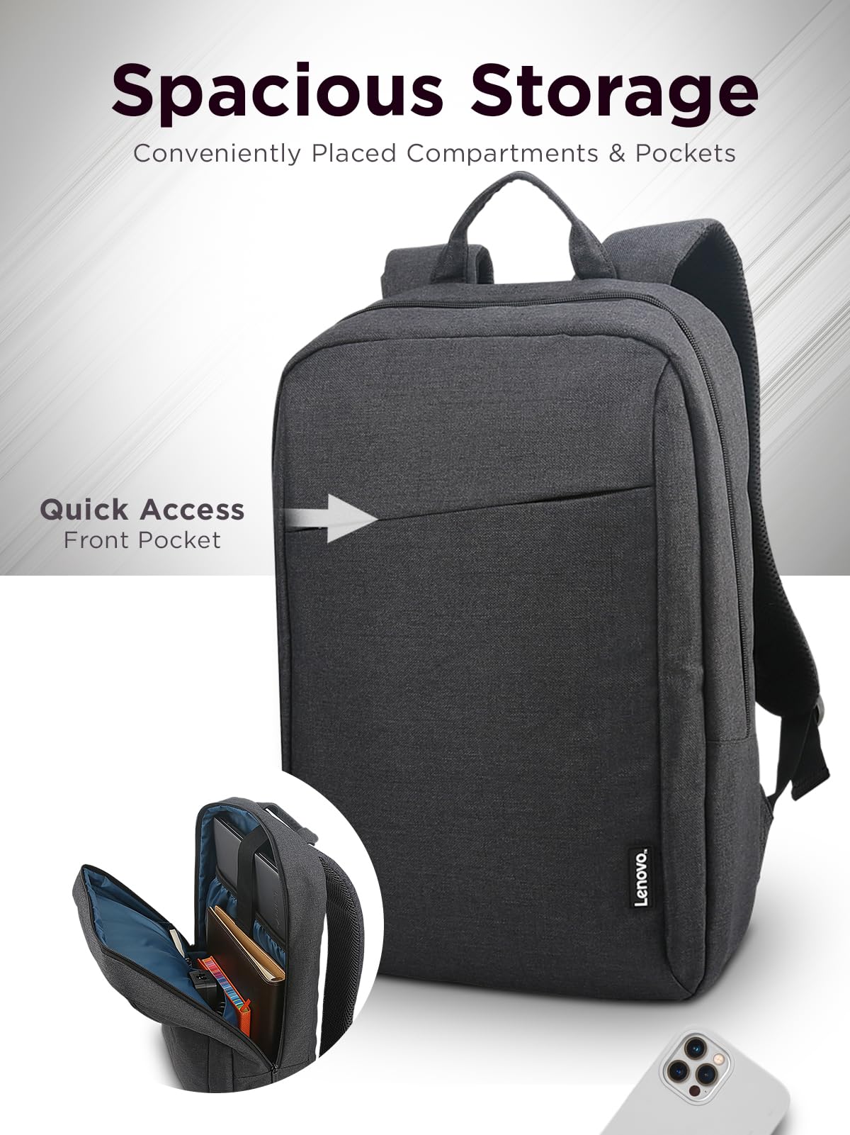 Black 15.6-Inch Laptop Backpack W730