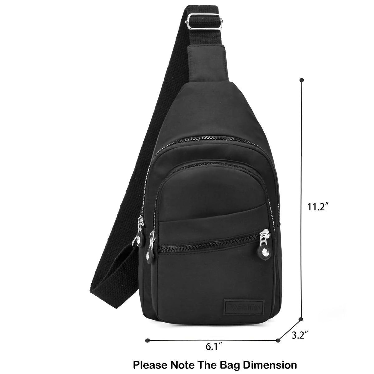 Small Black Sling Crossbody Bag P416511