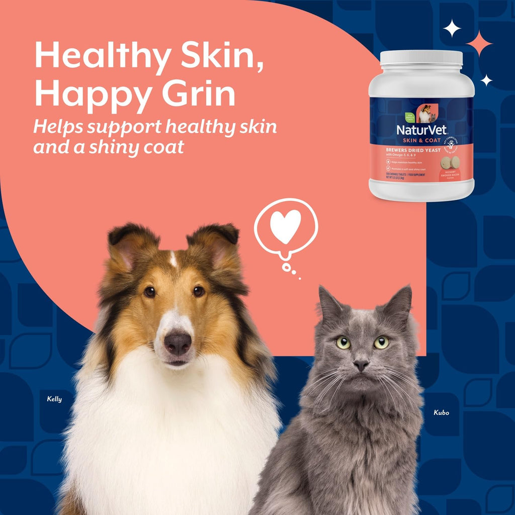 Brewer's Dried Yeast Chewable Tablets with Omegas for Dogs & Cats T68419