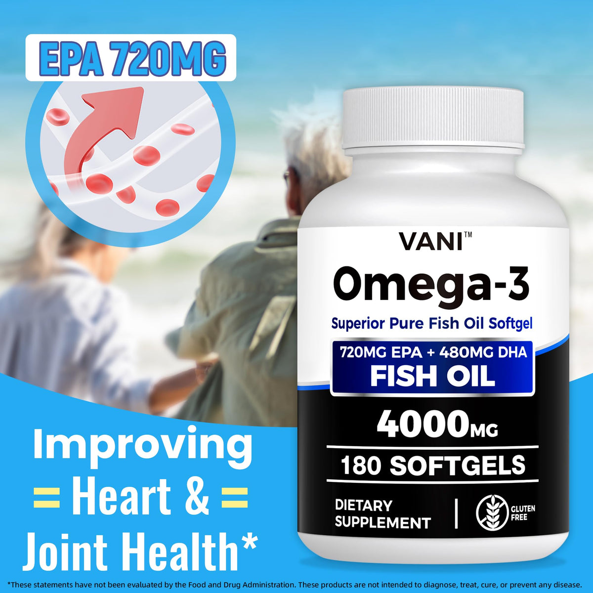 Omega 3 Fish Oil 4000mg 180 Softgels EPA & DHA H198480