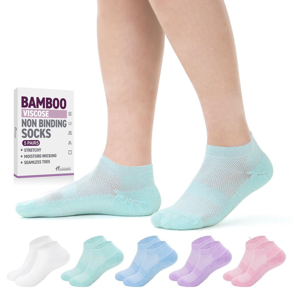 5 Pairs Non-Binding Low Cut Diabetic Socks Size 9-11 M90842