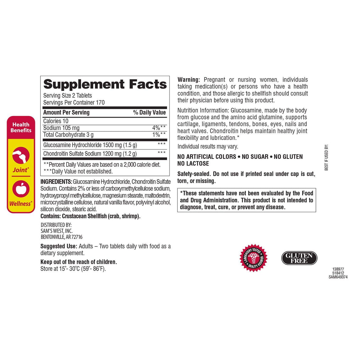 Triple Strength Glucosamine Chondroitin 340 Count I710847