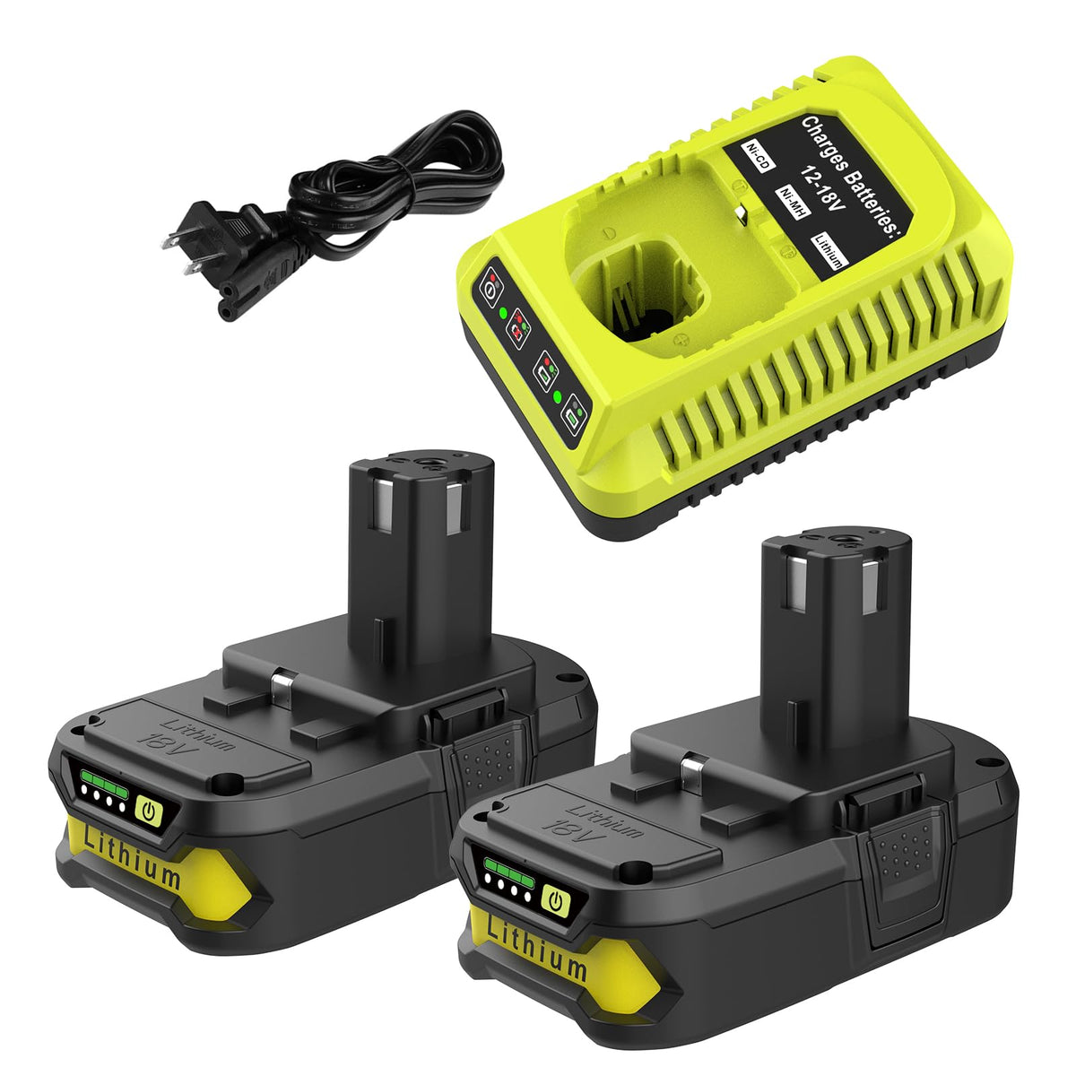 2Pack 4.0Ah Lithium Battery and Charger Combo D84915