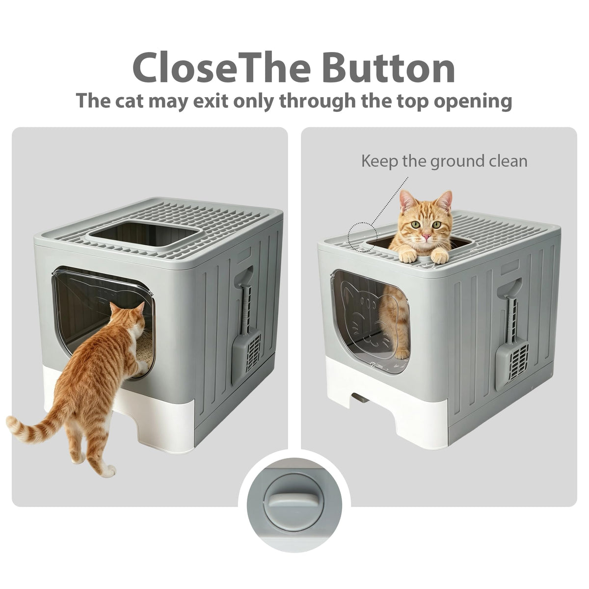 Stainless Steel Cat Litter Box with Lid L20362