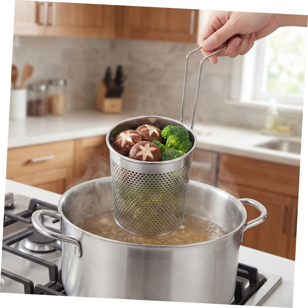Stainless Steel Noodle Sieve with Handle P8918