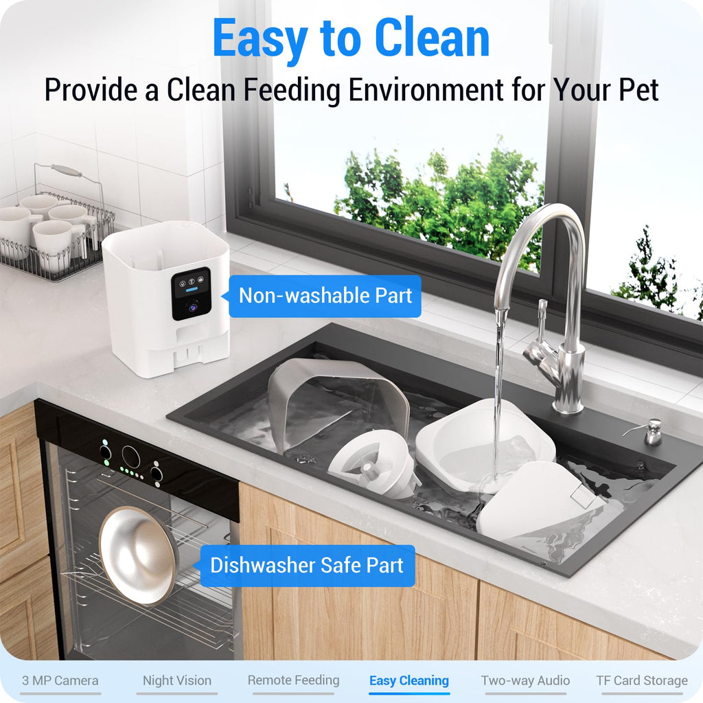 Automatic Cat Feeder with 2K Camera 5G WiFi 7L N691