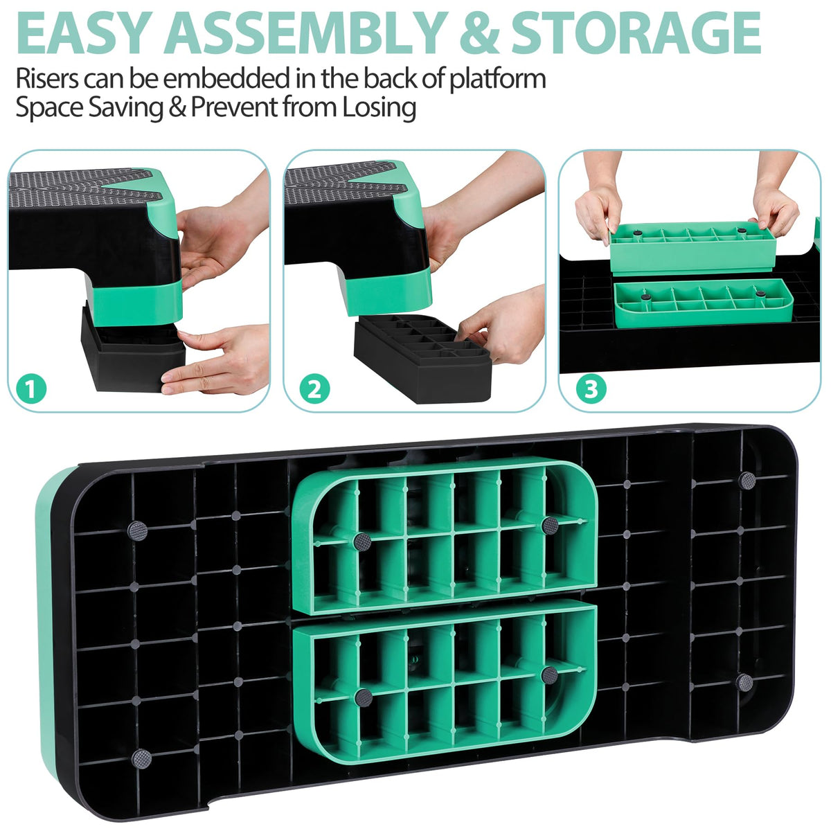 27 Inch Adjustable Aerobic Exercise Step Platform G887