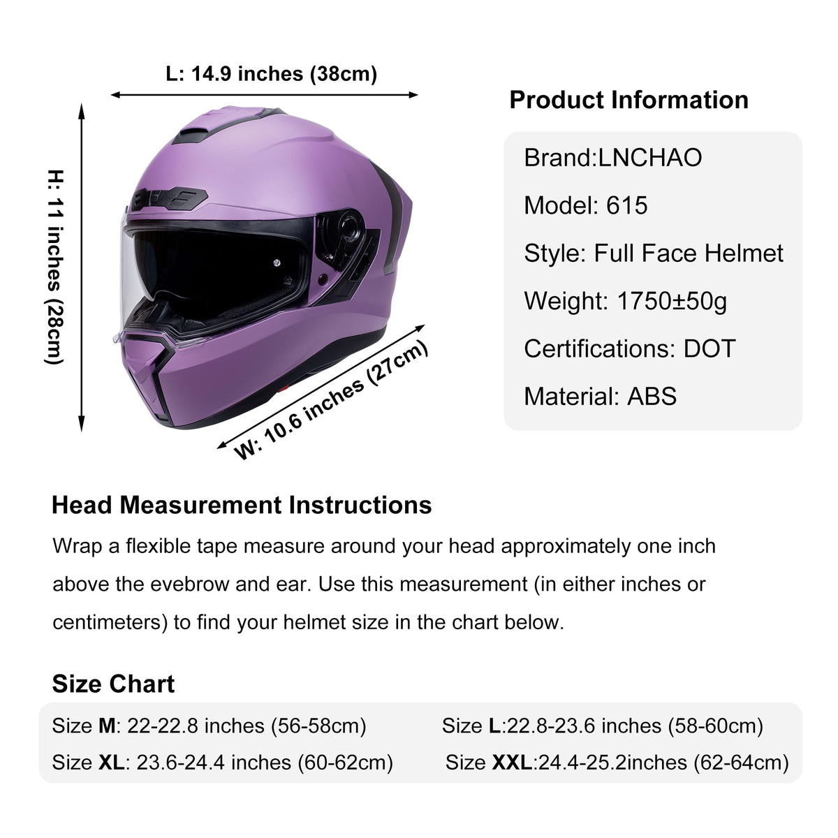 Dual Visor Full Face Motorcycle Helmet J525