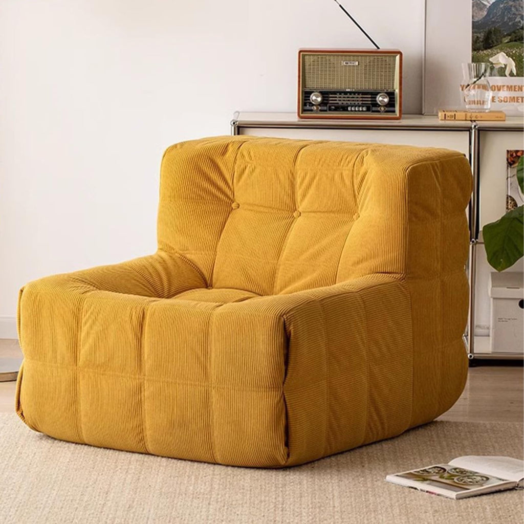 Yellow Corduroy Bean Bag Chair S23037