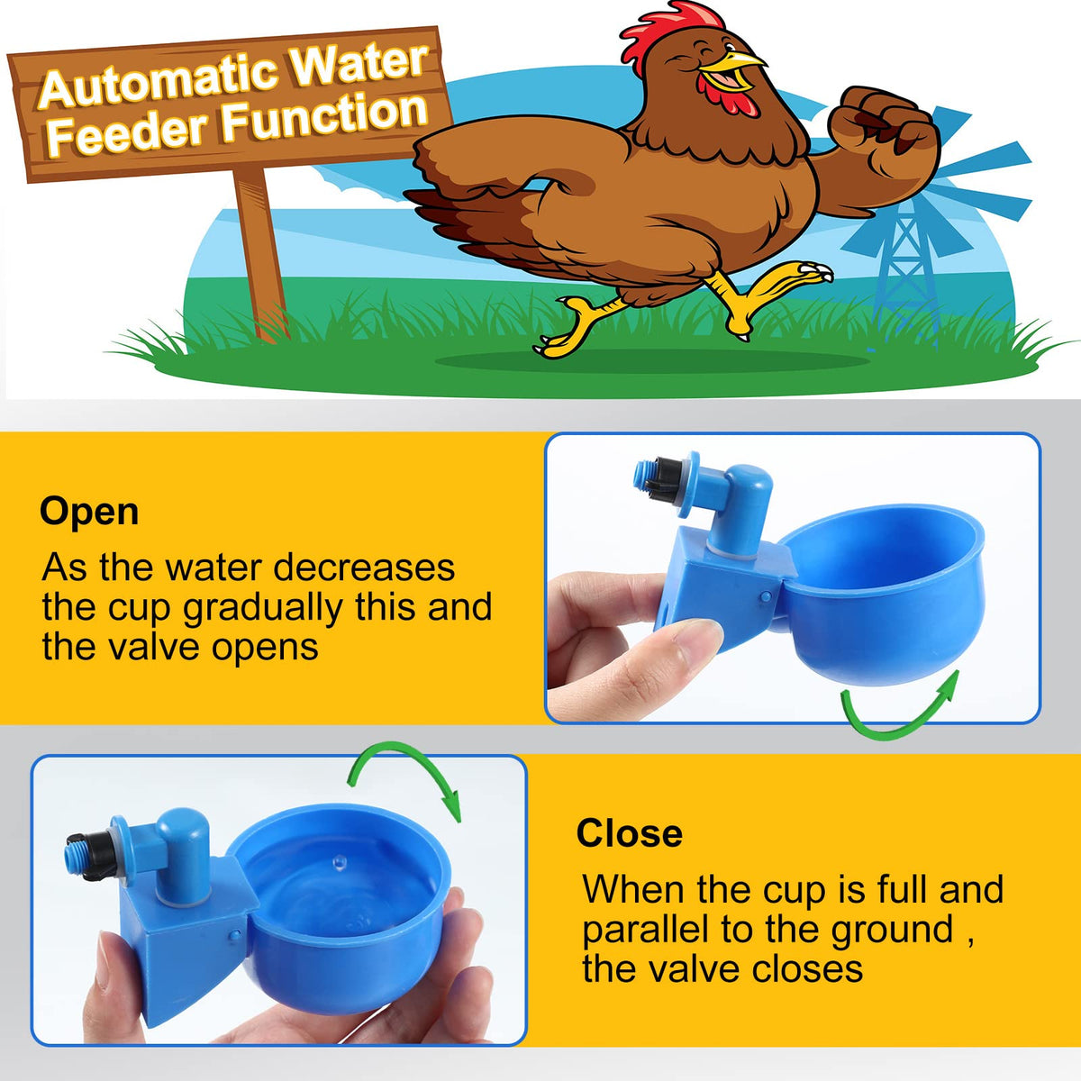 50 Pcs Chicken Waterer Cup O772244