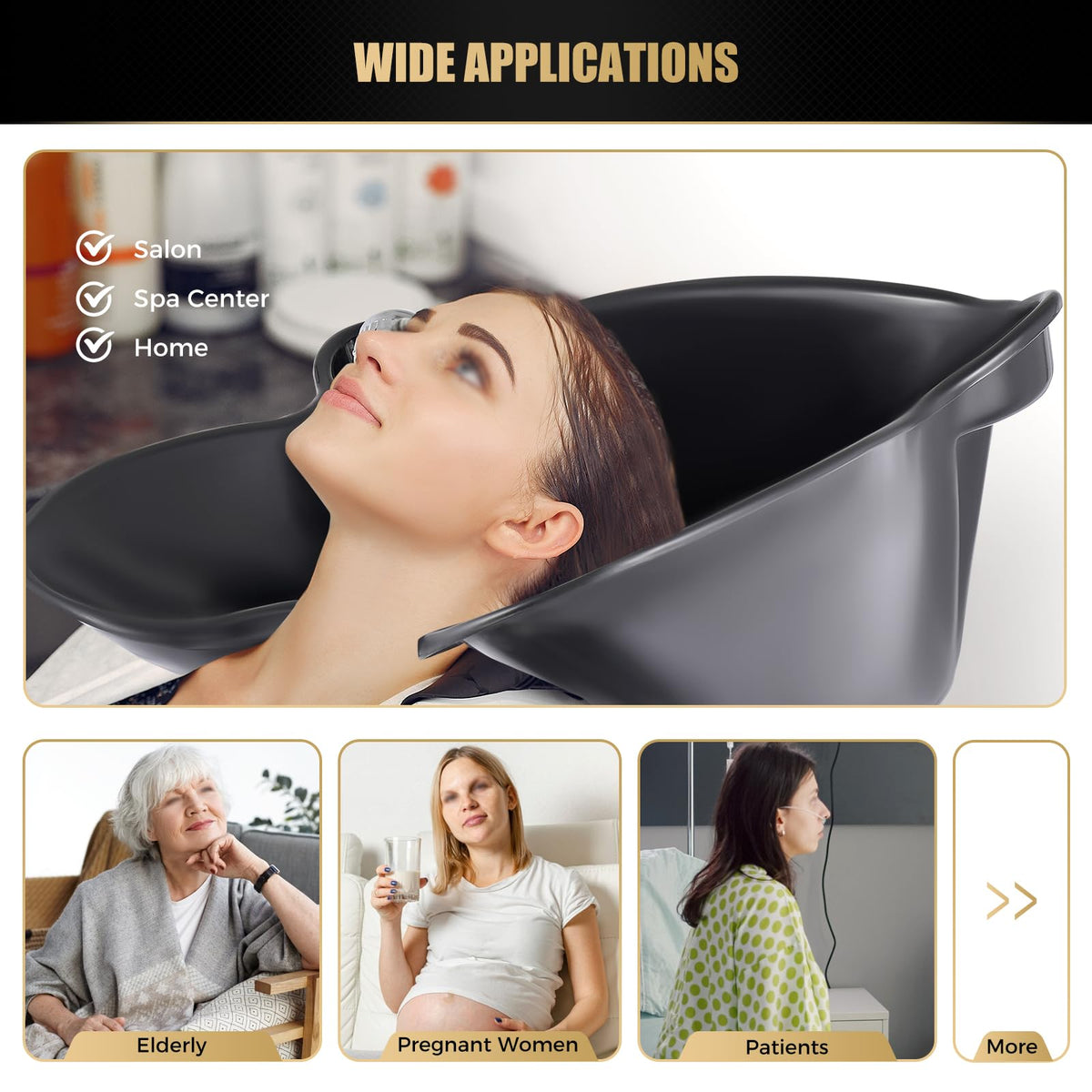 Portable Shampoo Sink with Rolling Base I566969
